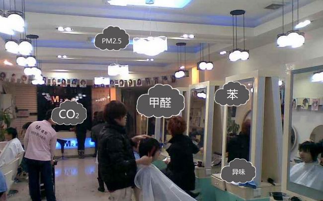 美容美發(fā)店室內(nèi)空氣污染