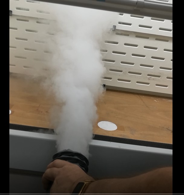 氣翼板下大煙霧測試