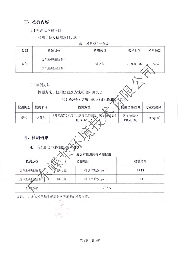 凈氣型通風(fēng)柜化學(xué)過濾器過濾效率檢測報(bào)告